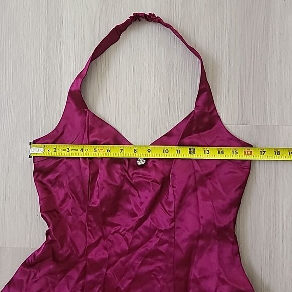 Vintage halter neck pink ombre 11/12 juniors size tulle lined prom - Picture 3 of 10